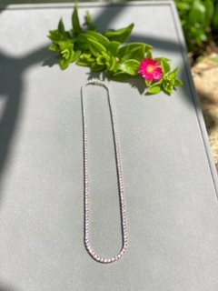 ￼colar riviera prata 925 4 garras 45 cm 3 milímetros cravejada zirconias - loja online