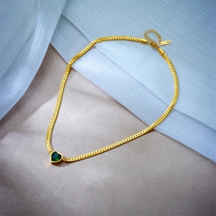 ￼colar ou pulseira correntaria com pedra luxo semi joia