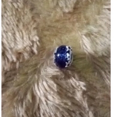 berloque charm pandora galáxia azul e estrela de vidro - berloque da nina