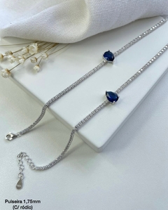 Imagem do pulseira riviera prata 925 zirconias verdadeiras