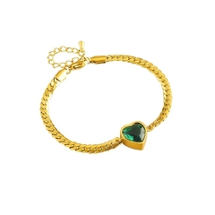 ￼colar ou pulseira correntaria com pedra luxo semi joia - loja online