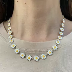 colar choker margaridas - berloque da nina