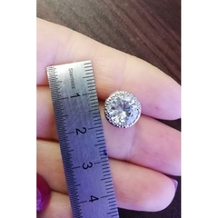 brinco strass zircônia verde ou cristal delicado e chique - berloque da nina