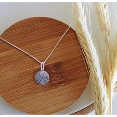 colar pingente medalha pai nosso prata 925 pingente redondo - loja online
