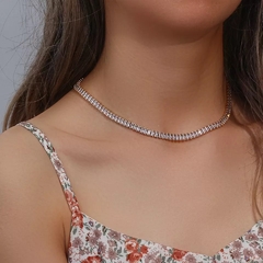 riviera zirconia baguete 40 cm aço inoxidável anti alérgico - comprar online