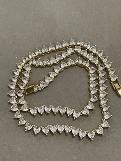 colar riviera corações cristal ice