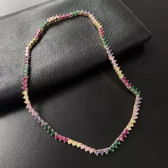 colar riviera zirconias fecho gaveta de luxo - loja online