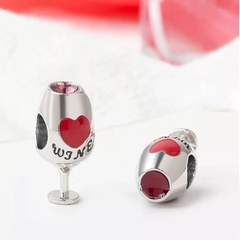 berloque charm vinho taça - berloque da nina
