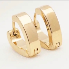 brinco argola coração folheado ouro 18k anti alérgico - loja online
