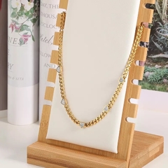 ￼conjunto colar e pulseira corrente coração cravejado na internet