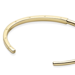 Pulseira bracelete pandora rigido dourado acompanha saquinho de veludo pandora