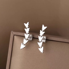 par de brinco borboleta ear cuff anti alérgico luxo - comprar online