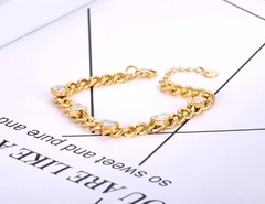 ￼conjunto colar e pulseira corrente coração cravejado na internet
