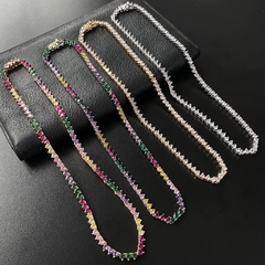 colar riviera zirconias fecho gaveta de luxo - comprar online