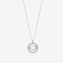 colar Pandora banhado a prata 925 signature círculos - comprar online