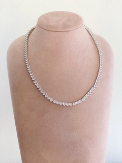 colar riviera zirconias fecho gaveta de luxo