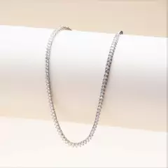 ￼colar riviera prata 925 4 garras 45 cm 3 milímetros cravejada zirconias - berloque da nina