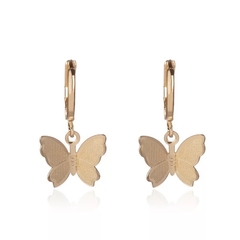brinco pendente borboleta argolinha - berloque da nina