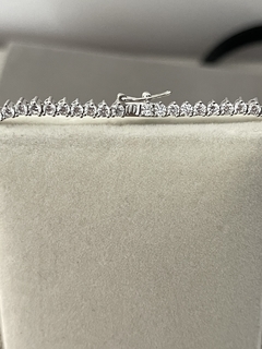Colar Riviera 3 Garras Bolinhas Cristal Prata 925 40 cm - loja online