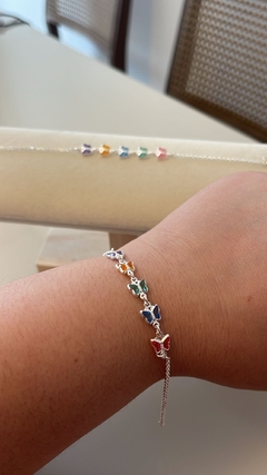 Pulseira borboletas de prata 925 na internet