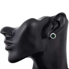 brinco strass zircônia verde ou cristal delicado e chique na internet