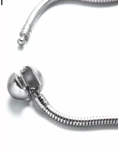 pulseira para berloques charm fecho bolinha - comprar online