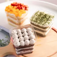 Molde cuadrado para postres 10 piezas 350 ml reutilizable -MC350- en internet