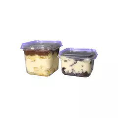 Molde cuadrado para postres 10 piezas 350 ml reutilizable -MC350- - tienda en línea