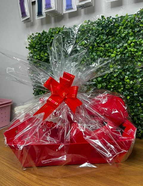 Kit cesta namorados: porta-retrato + porta-treco + almofada + cesta - comprar online