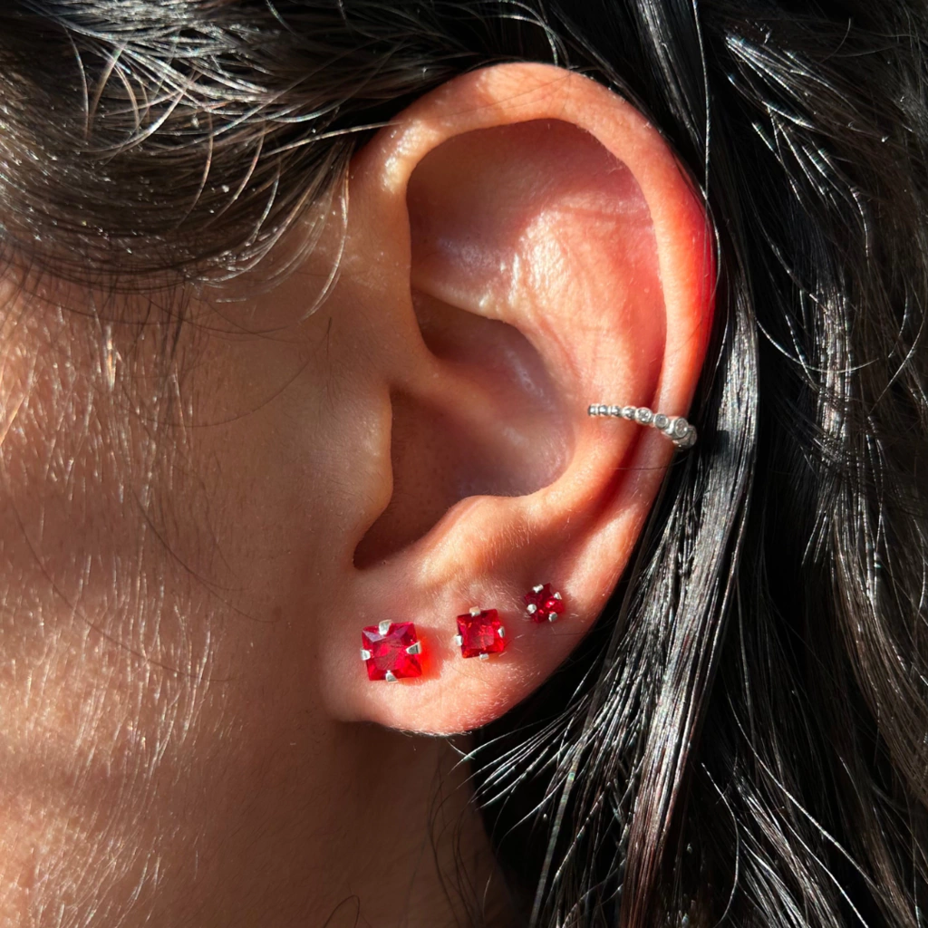 Trio Quadrado Vermelho