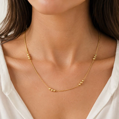 Cadena Mykonos · acero gold - comprar online