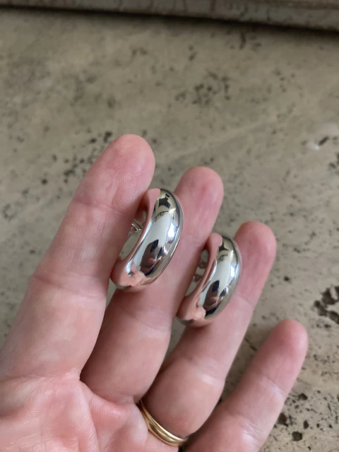 Aros Loreley Grande · acero blanco - Jime Cervello Alianzas y mas
