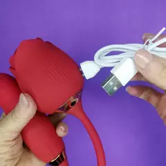 Vibrador Vai e Vem e Pulsação Formato de Rosa com 7 Modos de Vibração Sexy Import - comprar online