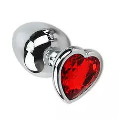 Plug Anal M Cônico com Cristal Formato Coração- Sexy Import