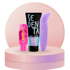 Kit Excitante Goze+ Lubrificante comestível Vibra Sedenta por oral + Vibrador Golfinho Aveludado + Pilha - comprar online