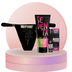 Kit Calcinha escrita “ME FODE” + Perfume Afrodisíaco + Sedenta por oral Lubrificante excitante vibra e aquece comestível - comprar online