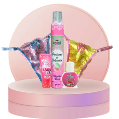 Kit 2 calcinhas renda + Perfume de calcinha + Xana Loka excitante + Maxx Babaloo gel para oral - comprar online
