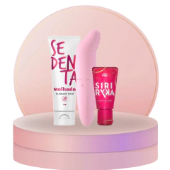 Kit SiriRyka + Sedenta molhada + Vibrador ponto G liso + Pilha - comprar online
