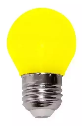 Lâmpada Led Color Bolinha Amarela 1-3W E27 Bivolt Kian