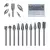 Fresa Lima Rotativa Metal Duro Micro Retifica 1/8