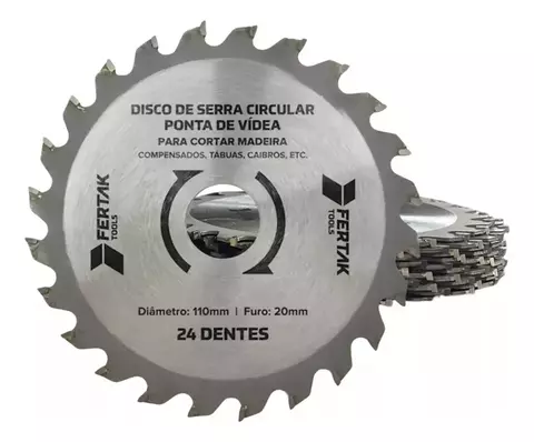 Kit 10 Discos De Serra Circular 4.3/8 Madeira 24 Dentes