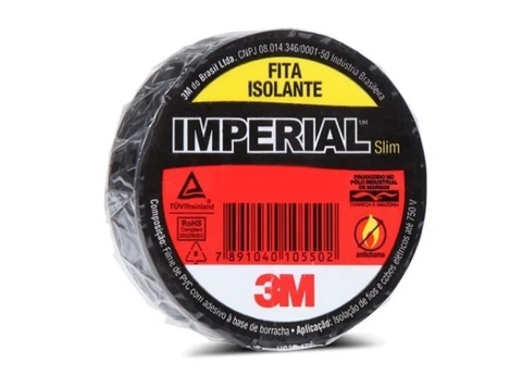 Fita Isolante 5m X 18mm Preto 3M Imperial
