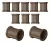 Kit 10 Luvas Pvc Soldável Fortlev Marrom Cola De 20mm