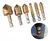 Jogo 6 Brocas Escareadoras Chanfrar Madeira Aluminio 6-19mm - Hipertudo 
