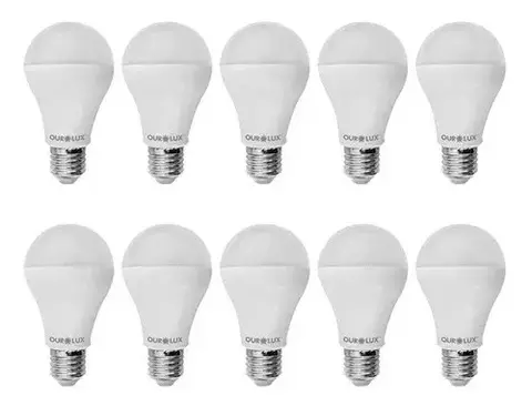 Kit 10 Lâmpada Led 9w Branco Frio Ourolux