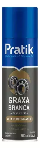 Graxa Pratik Lítio Branca Spray 300ml