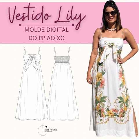 VESTIDO LILY - MOLDE EM PDF