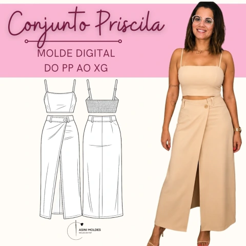 CONJUNTO PRISCILA - MOLDE EM PDF