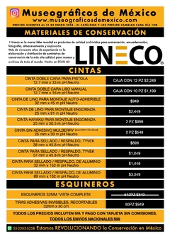 Banner de la categoría Lineco Cintas y Conservación