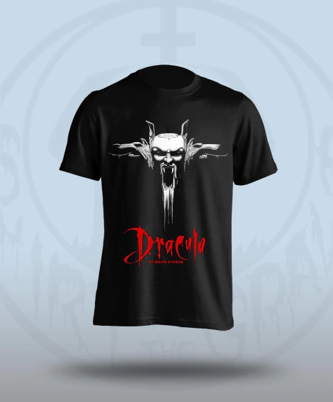 Drácula de Bram Stoker de Francis Ford Coppola de 1992 - Camiseta Preta Tradicional e Extra Grande